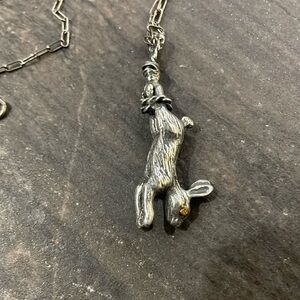 Martha Rotten “dinner bunny” necklace